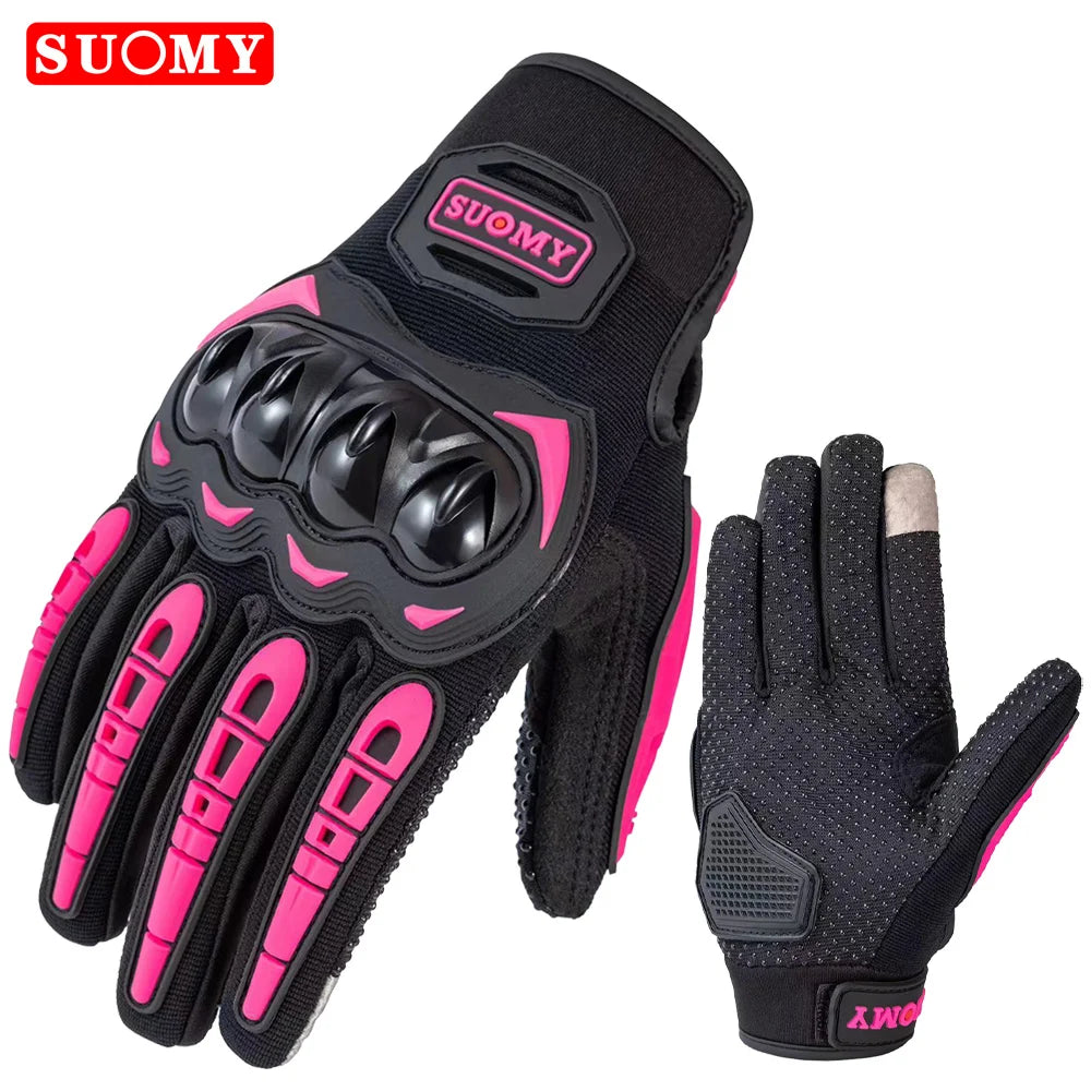 VEMAR Summer Motorcycle Gloves Men Black Full Finger Touchscreen
