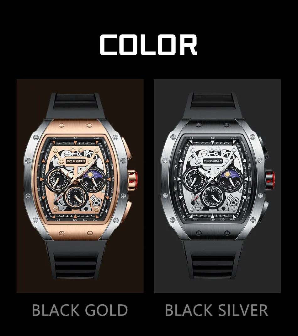Luxury Mens Watches Business Waterproof Military Quartz Chronograph Wristwatch