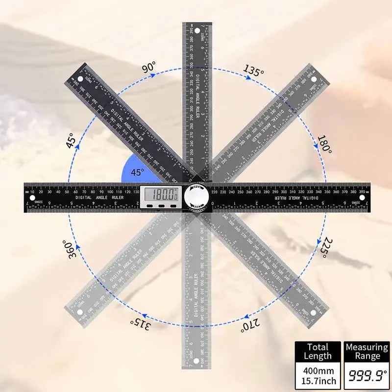1 PC 2 in 1 Digital Angle Detector Scale