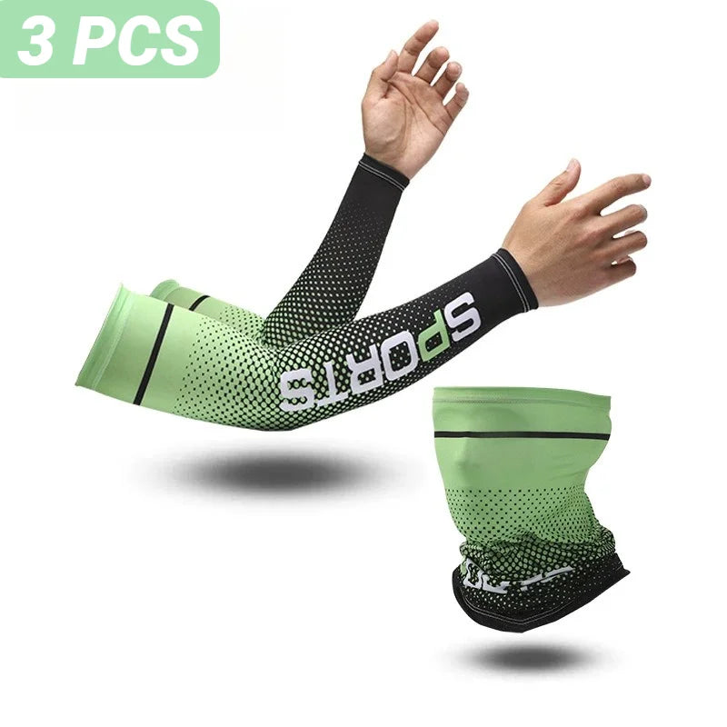 2PCS Summer Fashio Sunscreen Ice Silk Sleeve UV Sun Protection