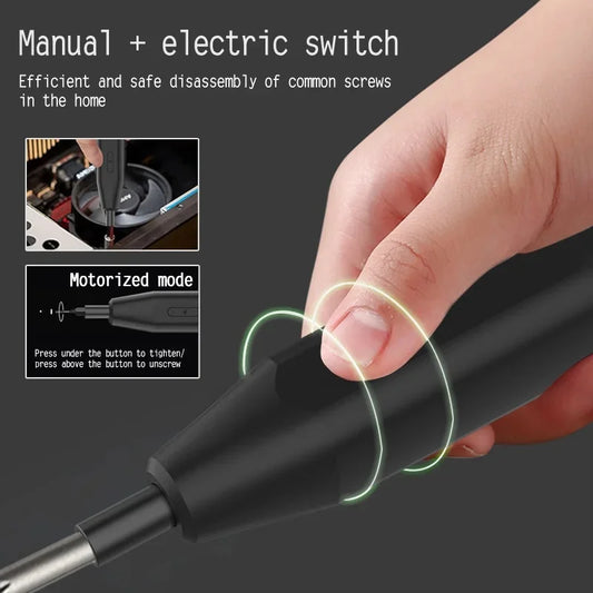 13pcs Compact 3.6V USB-Rechargeable Cordless Screwdriver