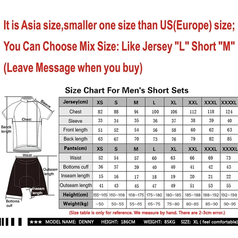 2023 New Summer Men's Short Sleeve Cycling Shorts
