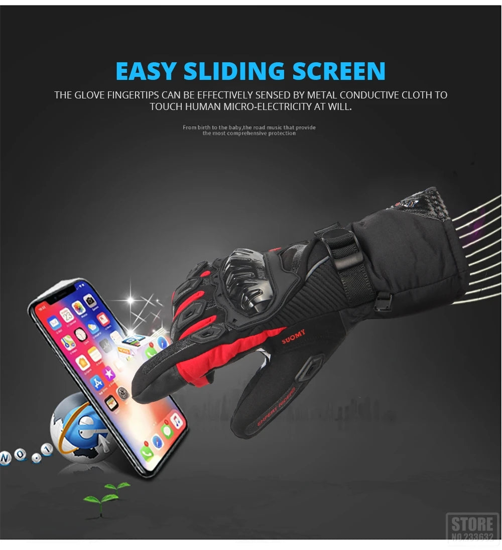 Motorcycle Gloves Windproof Waterproof Guantes Moto Men Motorbike Riding Gloves