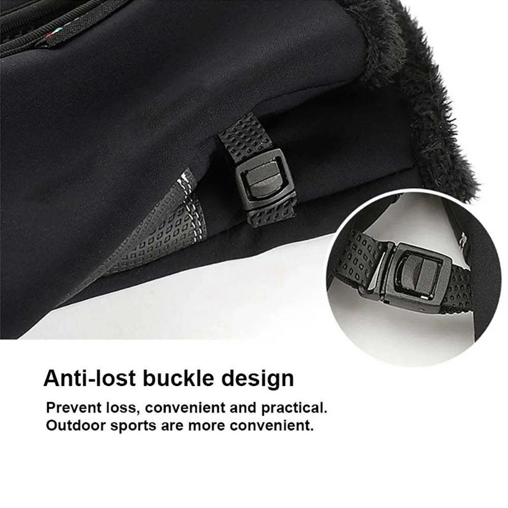 Cycling Gloves Moto Gloves Winter Thermal Fleece Lined Winter Water Resistant