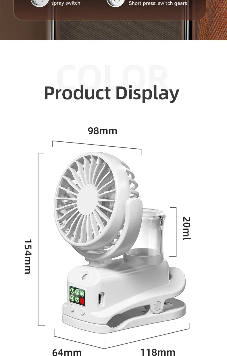 Refrigerating Clip Spray Fan