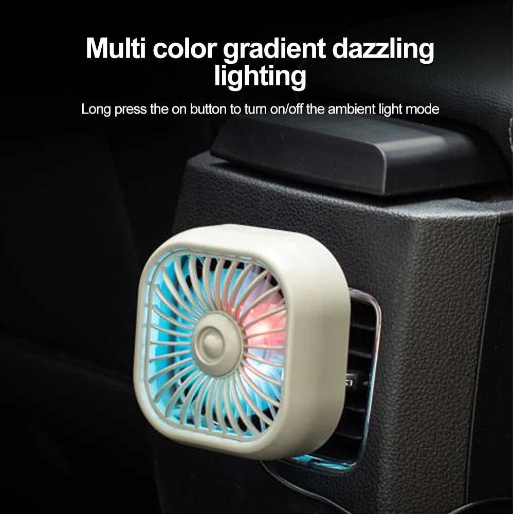 Car Air Outlet Cooling Fan USB Color