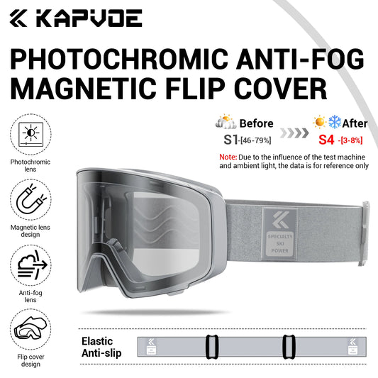 Kapvoe Photochromic Ski Goggles