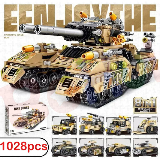 Newest 1028pcs World War 2 Military Vehicle Tank