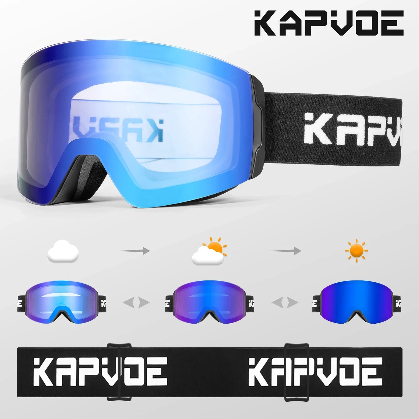 Kapvoe Photochromic Ski Goggles