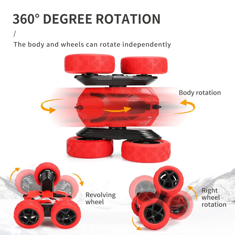 RC Stunt Car Children Double Sided Flip Remote Control 360 Rotation