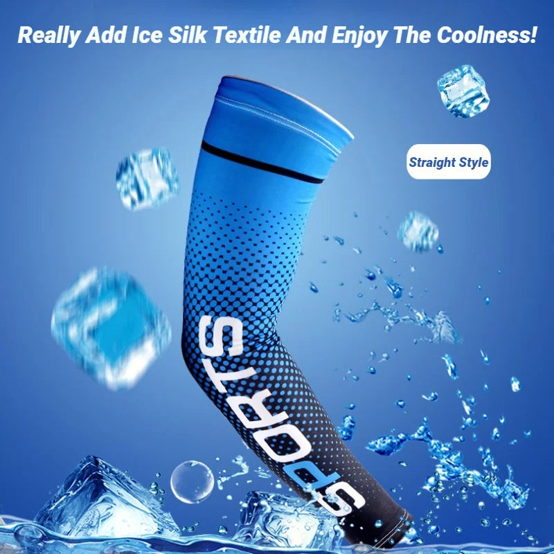 2PCS Summer Fashio Sunscreen Ice Silk Sleeve UV Sun Protection