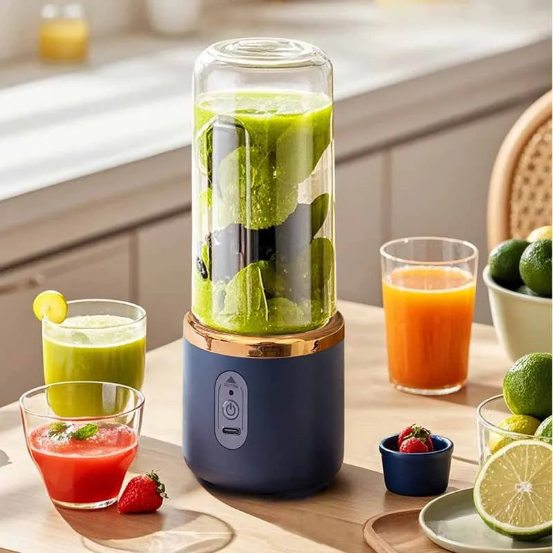 1pc handheld blender bottle 6 blades Multifunction juice blender