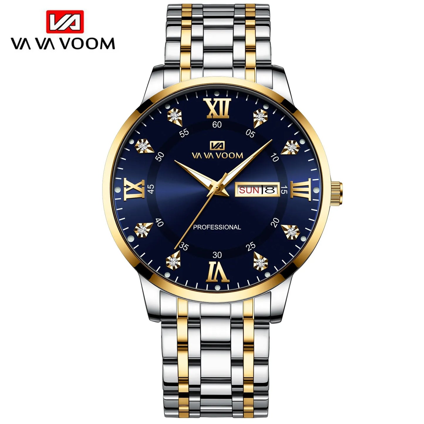 Stainless Steel Top Quailty Luxury Push Button Hidden Clasp Waterproof Luminous