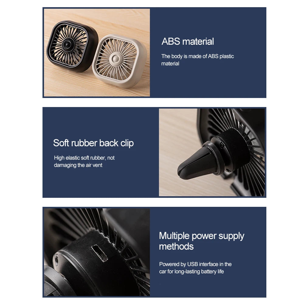 Car Air Outlet Cooling Fan USB Color