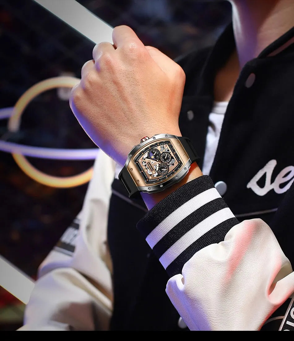 Luxury Mens Watches Business Waterproof Military Quartz Chronograph Wristwatch