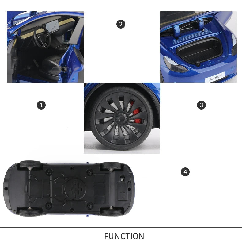 1/24 Scale Model Y Diecast Alloy Toys Models Car