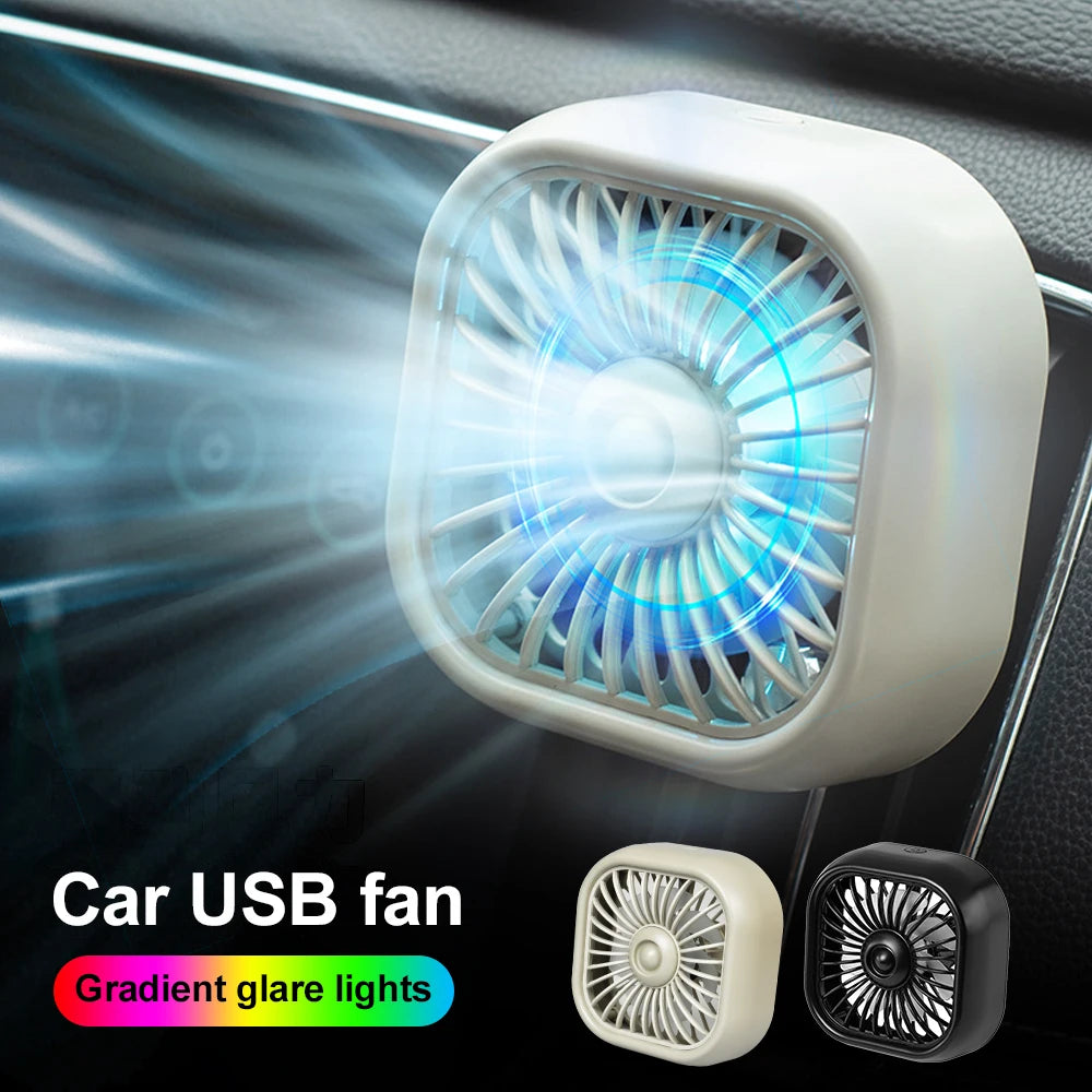 Car Air Outlet Cooling Fan USB Color