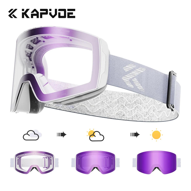 Kapvoe Photochromic Ski Goggles