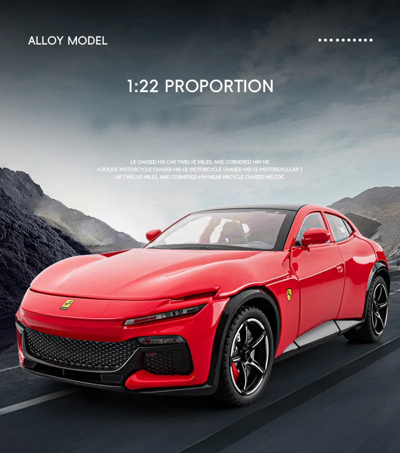 1:24 Purosangues FUV SUV Alloy Sports Car Model