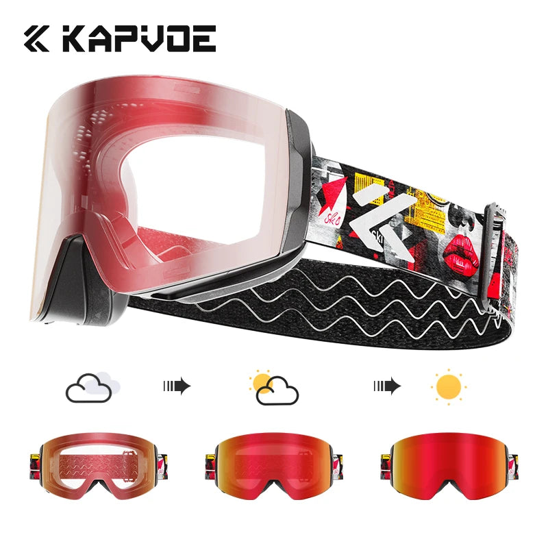 Kapvoe Photochromic Ski Goggles
