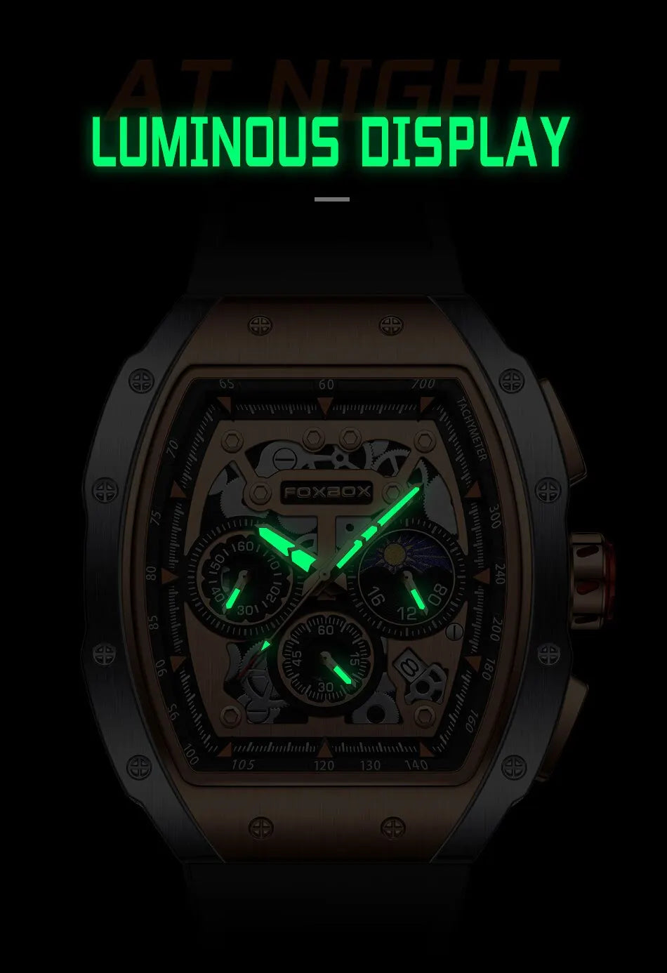 Luxury Mens Watches Business Waterproof Military Quartz Chronograph Wristwatch
