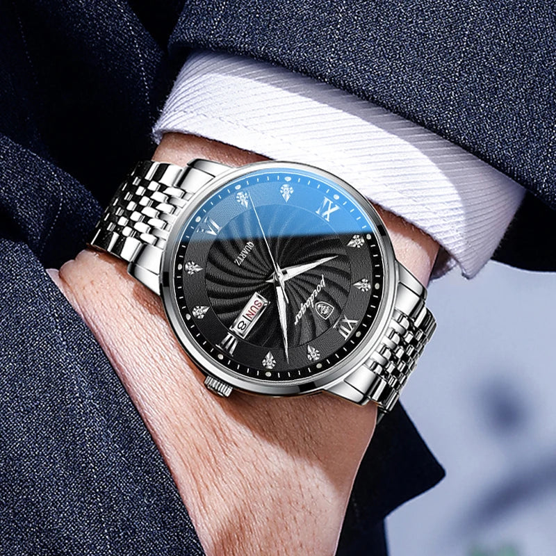 POEDAGAR Luxury Brand Man Watch Waterproof Luminous