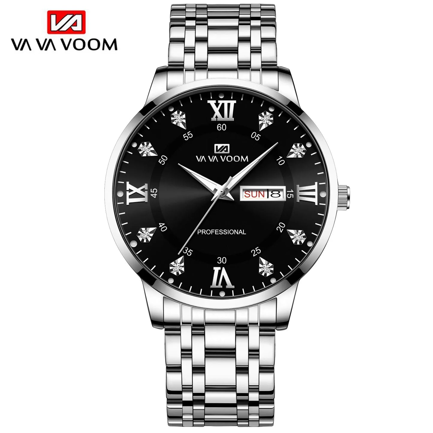 Stainless Steel Top Quailty Luxury Push Button Hidden Clasp Waterproof Luminous