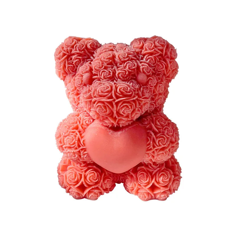 3D Bear Hug Love Silicone Candle