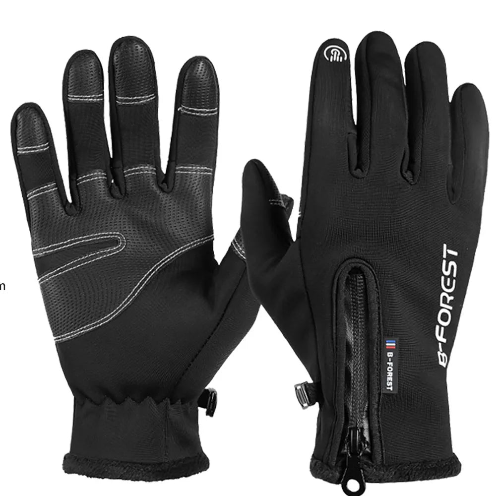 Cycling Gloves Moto Gloves Winter Thermal Fleece Lined Winter Water Resistant