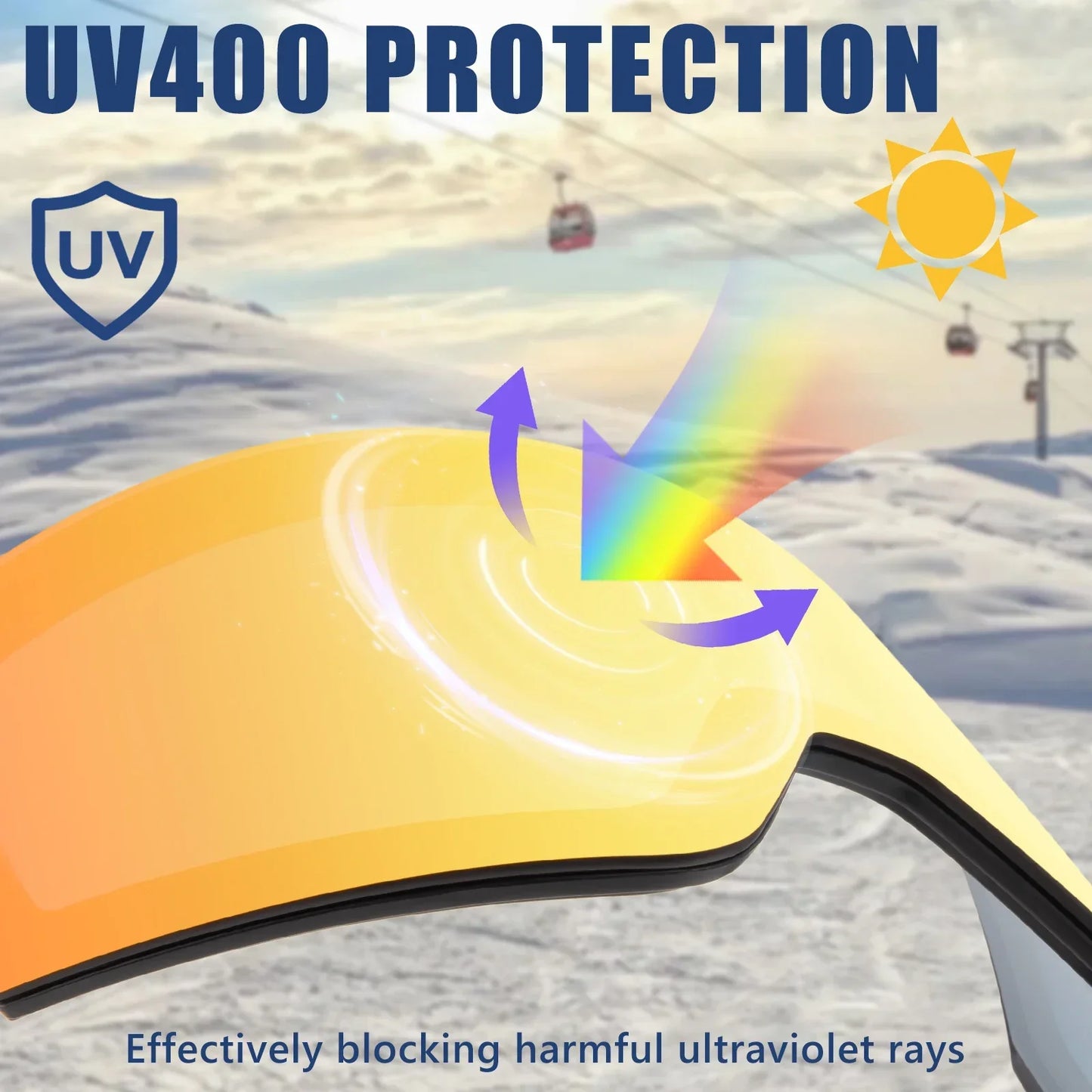 Kapvoe Photochromic Ski Goggles