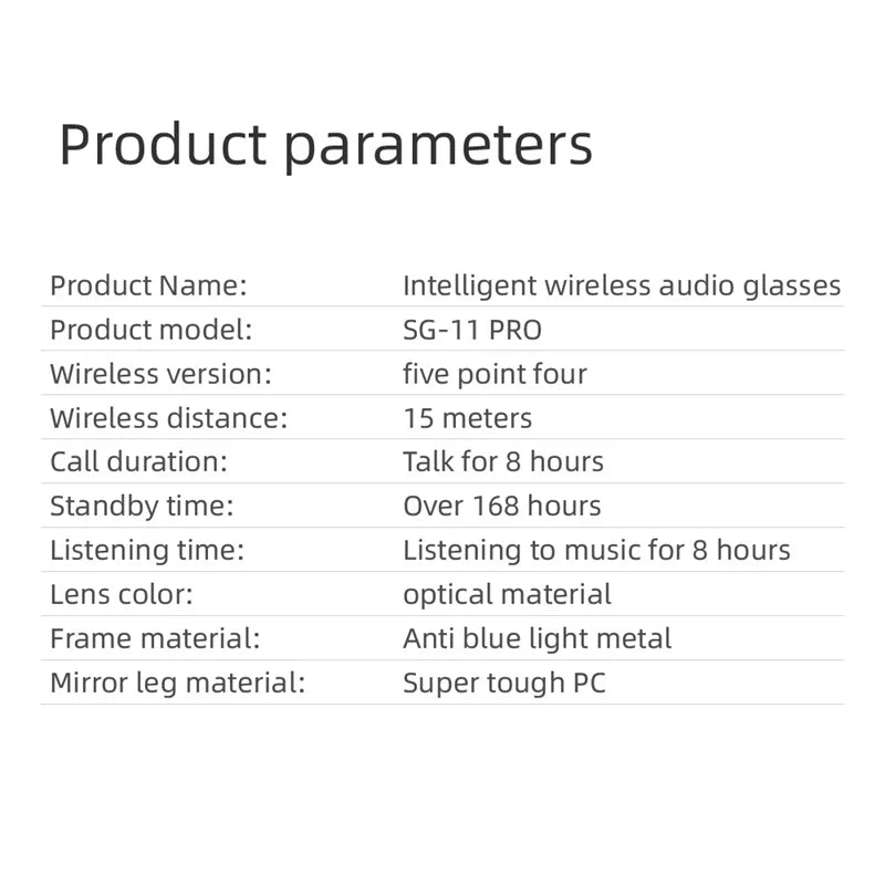 Xiaomi SG11 PRO Bluetooth Smart Glasses