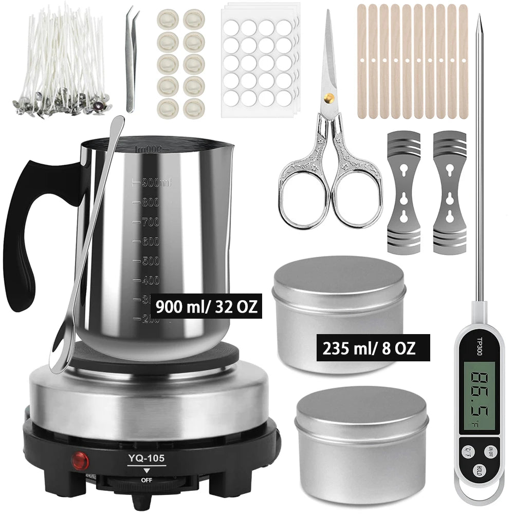 Gemos Candle Making Kit with 500W Electronic Stove