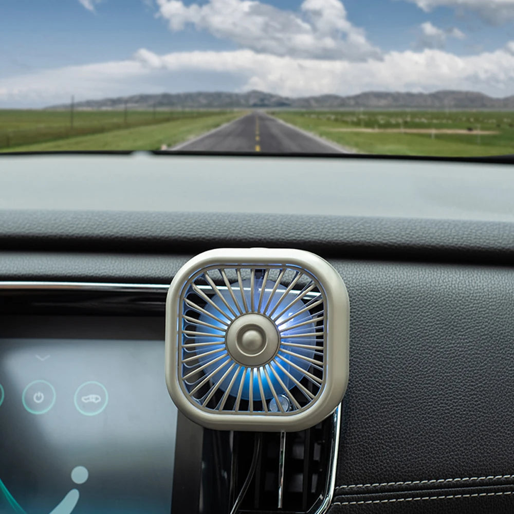 Car Air Outlet Cooling Fan USB Color