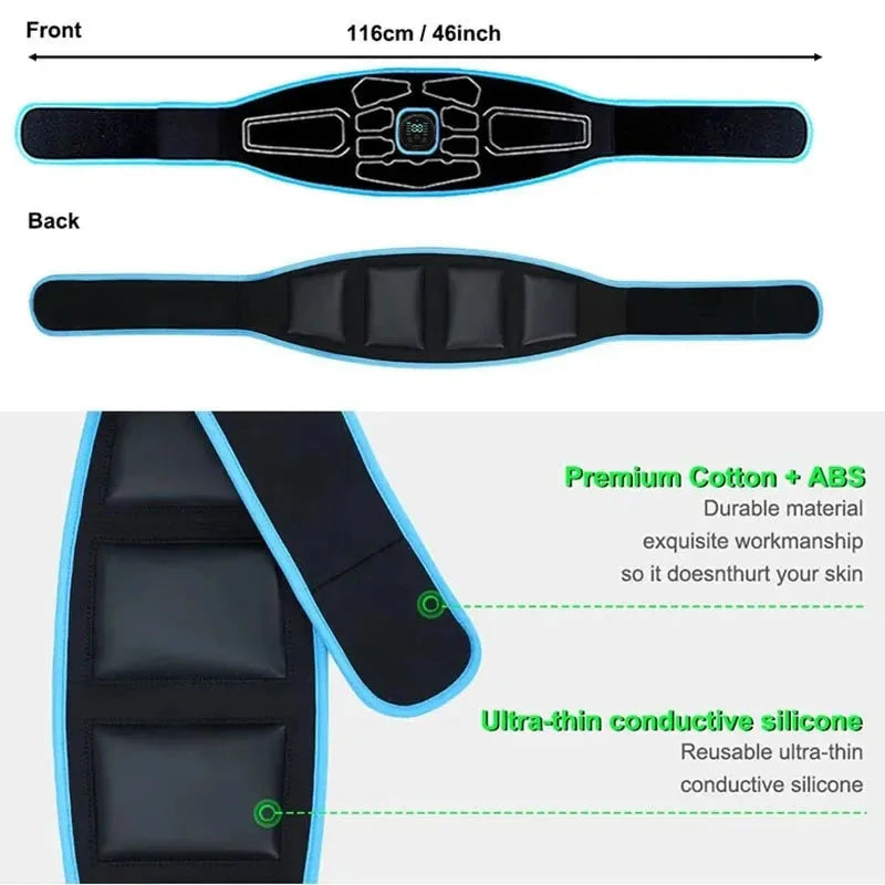 Electric Muscle Stimulation Muscle Toner EMS Abdominal Toning Belt