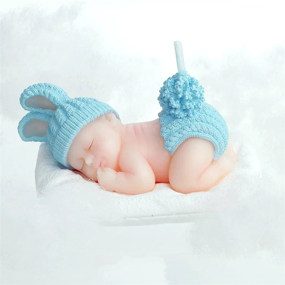 Cute Sleeping Baby Candle Mold 3D Baby Handmade Candle