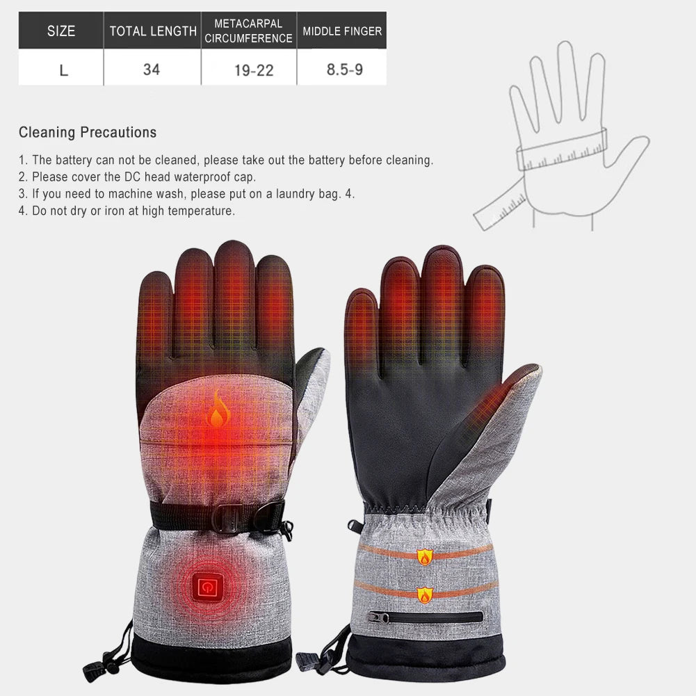 1Pair Heated Gloves Thermal Electric Hand warmer