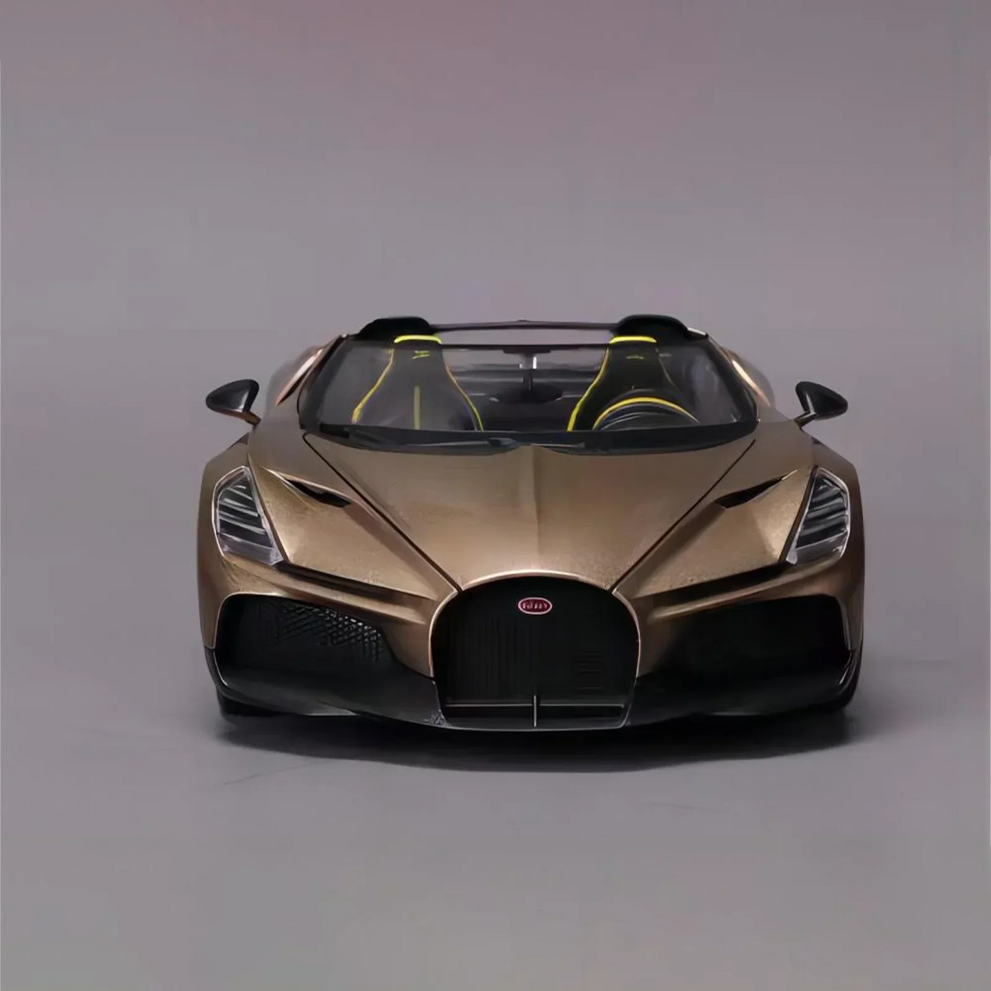 Bugatti W16 Mistral Gold Version Alloy Miniature Bugatti Supercar Mistral Diecast Model