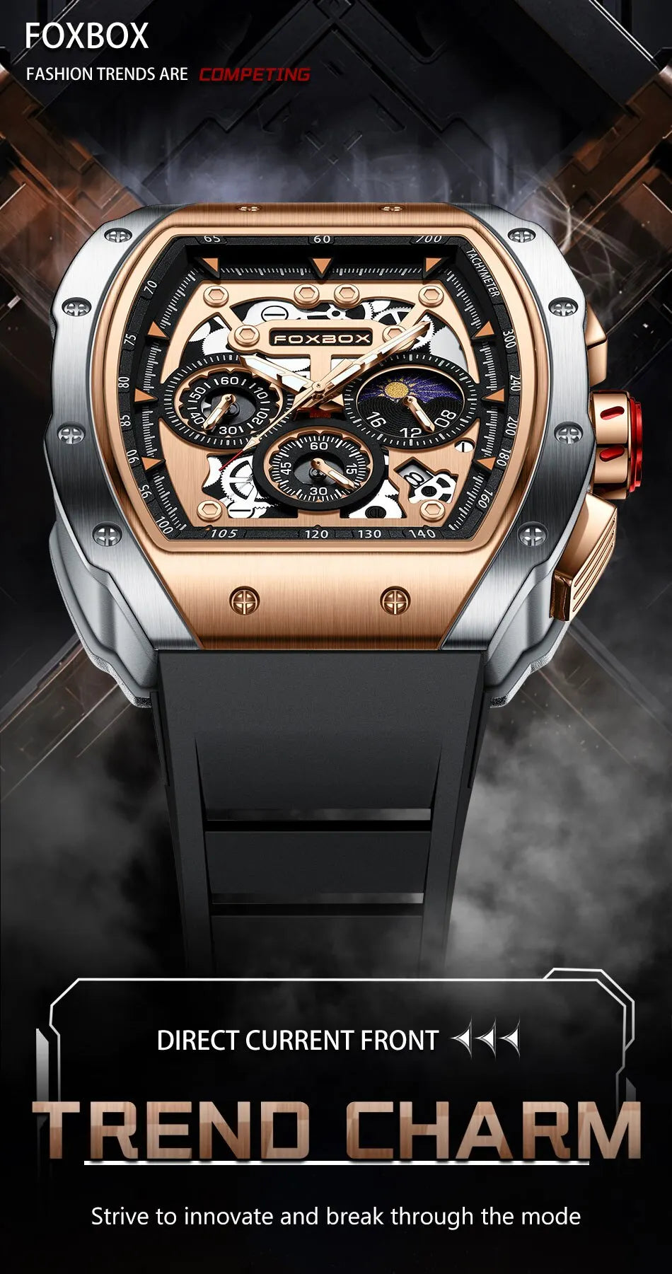 Luxury Mens Watches Business Waterproof Military Quartz Chronograph Wristwatch